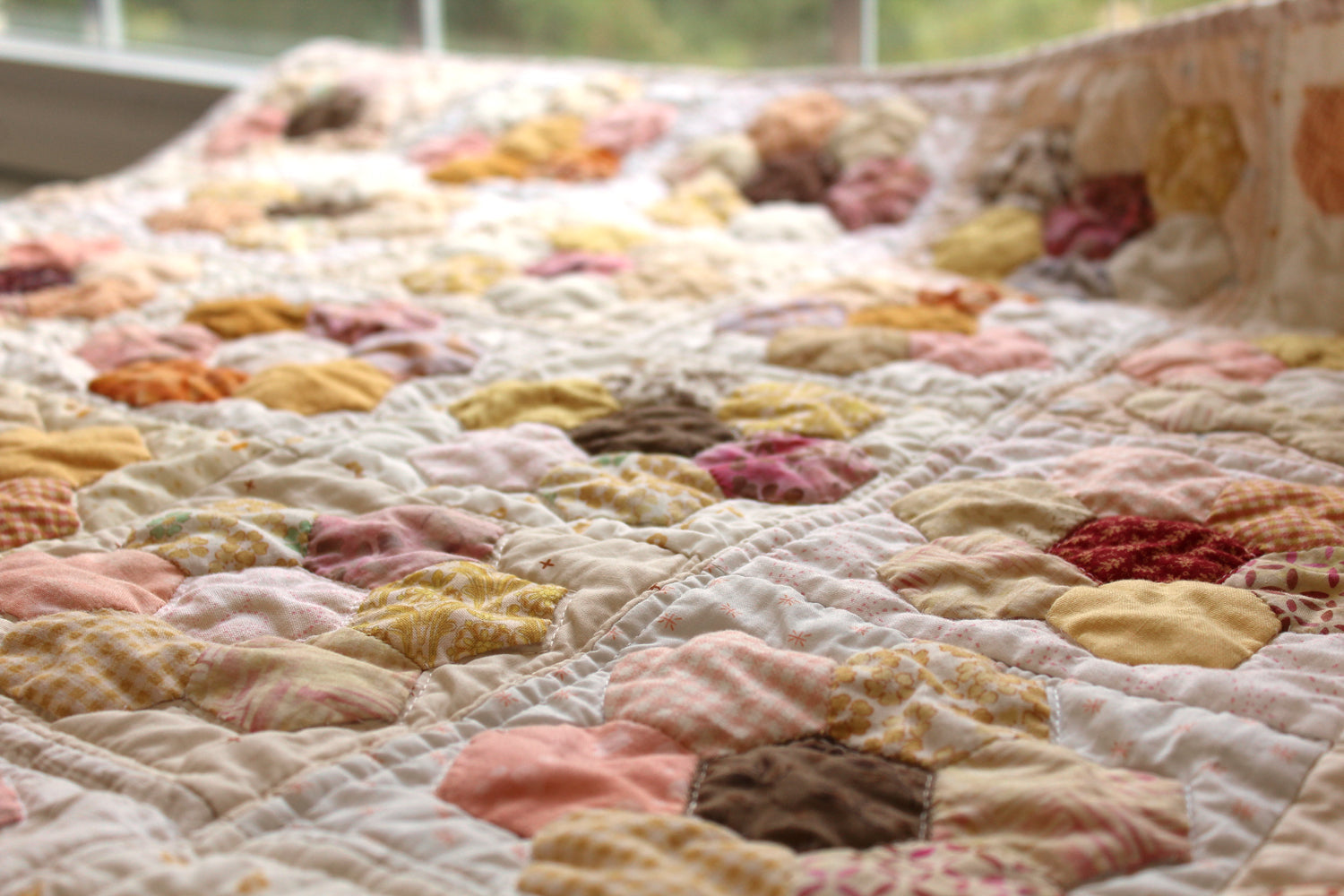 Peach Melba Hexi Quilt