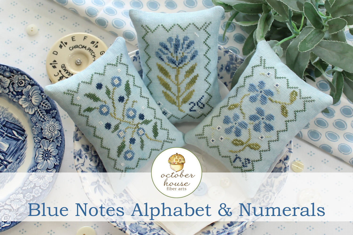 Blue Notes Alphabet and Numerals