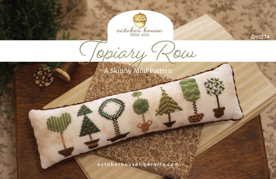 Topiary Row - A Skinny Mini Pattern - PDF Instant Download